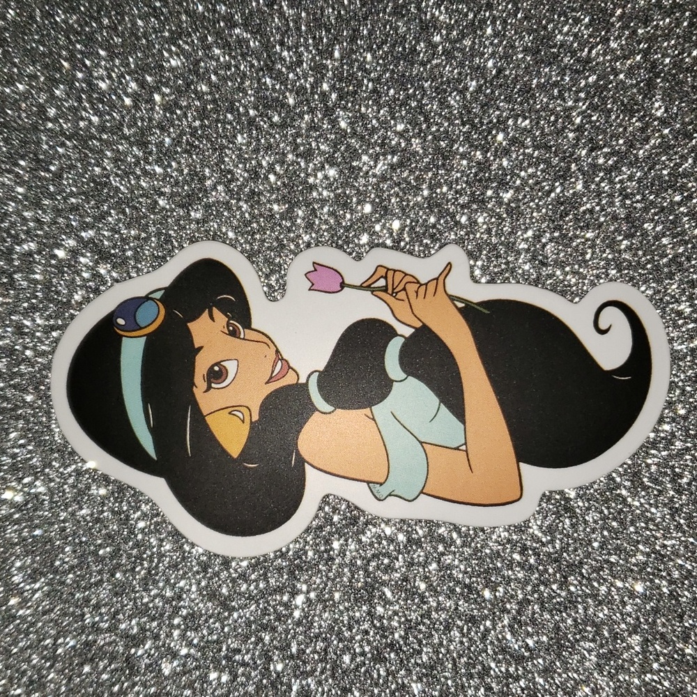 DISNEY Aladdin waterproof sticker Jasmine Rose